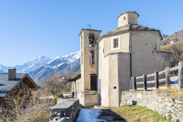 The little chapel of Ecours, La Salle, Valdigne; Aosta Valley, Italian alps, Italy