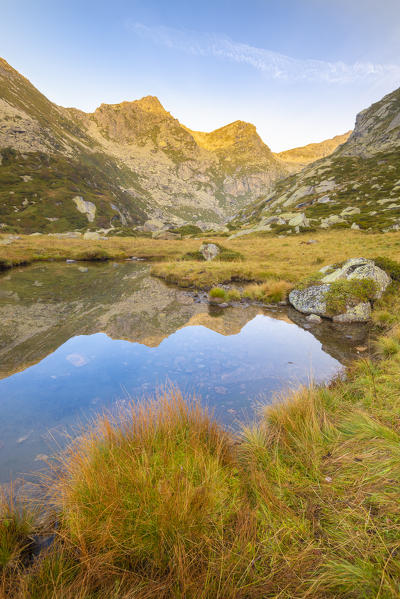 Dawn in Eugio valley, Locana, Orco Valley, Gran Paradiso National Park, Piedmont, Italian alps, Italy