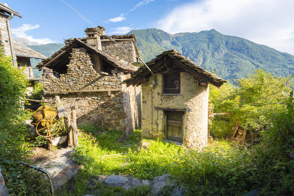 Old houses, Marine, Lys Valley, Aosta Valley, Italian alps, Italy