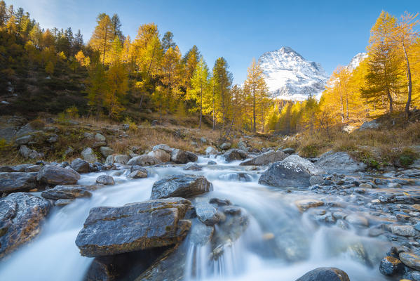 Torrent Cianciavero and Monte Leone, Alpe Veglia, Veglia Devero Natural Park, Ossola,  province of Verbano Cusio Ossola, Piedmont, Italian alps, Italy