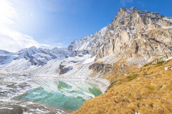 Lake d'Avino and Monte Leone, Alpe Veglia, Veglia Devero Natural Park, Ossola,  province of Verbano Cusio Ossola, Piedmont, Italian alps, Italy