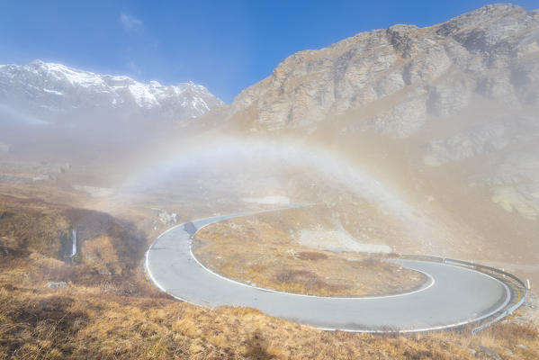 Brocken spectre on the path for Serrù lake, Orco Valley, Gran Paradiso National Park, Piedmont, Graian alps, Italian alps, Italy