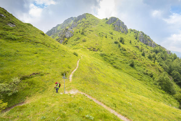 Passo Grialeggio, Cancervo, San Giovanni Bianco, Val Brembana, Alpi Orobie, province of Bergamo, Lombardy, Italian alps, Italy