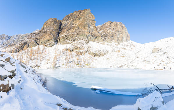 Lago Blu, Val d'Ayas, Aosta Valley, Italian alps, Italy