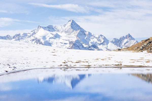 Grivola from Lac Coronas, Grauson valley, Cogne valley, Valle d'Aosta, Italian Alps, Italy
