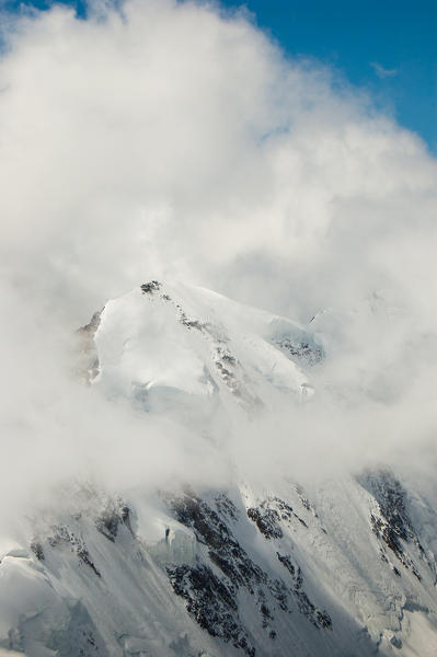 Lyskamm north face, Monte Rosa massif, Italian alps, Italy