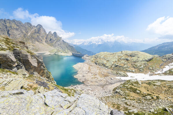 Truzzo lake, Valle del Drogo, Valle Spluga, province of Sondrio, Lombardy, Italian alps, Italy