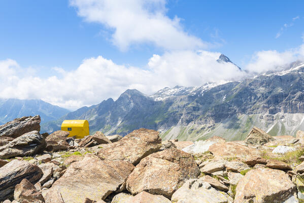 Bivouac Città di Mariano, Vallone delle Cime Bianche, Val d Ayas, Italian alps, Aosta valley, Italy
