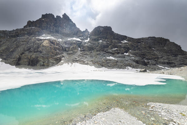 Gran Lac de Tzere, Vallone delle Cime Bianche, Val d Ayas, Italian alps, Aosta valley, Italy