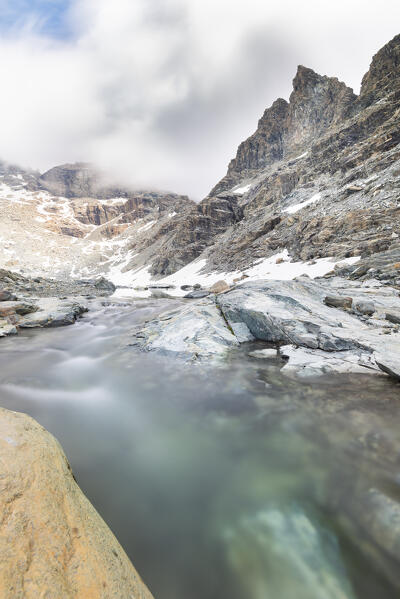 Gran Lac de Tzere, Vallone delle Cime Bianche, Val d Ayas, Italian alps, Aosta valley, Italy