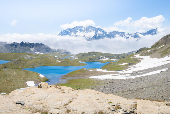 Lake Leita and Levanne, Valle dell Orco, Gran Paradiso National Park, Italian alps, Province of Turin, Piedmont, Italy