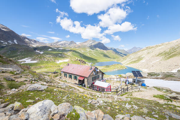 Refuge Città di Chivasso, Nivolet pass, Valle dell Orco, Gran Paradiso National Park, Italian alps, Province of Turin, Piedmont, Italy