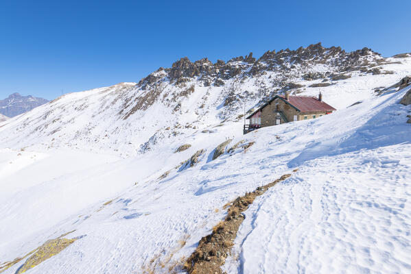 Refuge Citta di Chivasso, on Nivolet pass, Valle dell Orco, Gran Paradiso National Park, Piedmont, province of Turin, Graian alps, Italy