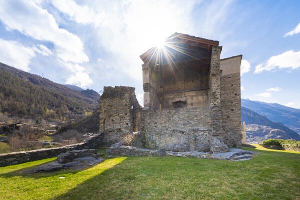 La Mothe castle, Arvier, Valle d Aosta, Italian alps, Italy