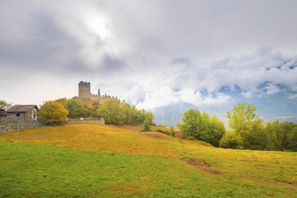 Cly castle, Saint-Denis, Aosta Valley, Italian alps, Italy