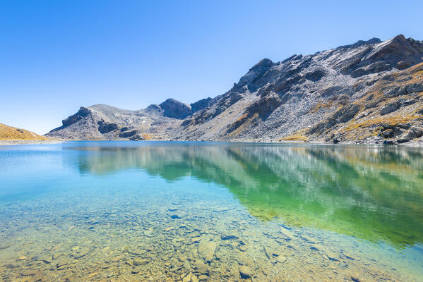 Gran Lac, Chalamy valley, Mont Avic natural park, Champdepraz, Aosta Valley, Italian alps, Italy