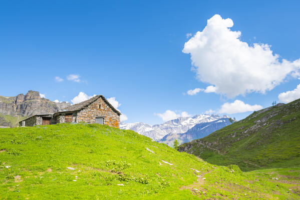 Cottage of pastures, Val Cairasca, Divedro valley, Ossola, province of Verbano Cusio Ossola, Piedmont, Italy