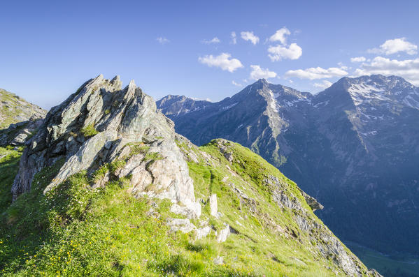 Late afternoon in Campiglia valley, Soana Valley, Gran Paradiso National Park, Piedmont, Italian alps, Italy