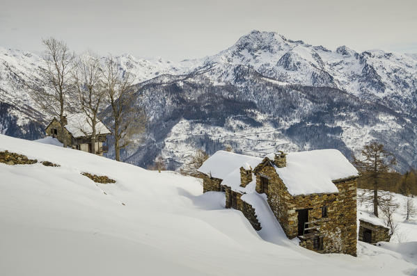 Ancient village (Gressoney Valley, Aosta Valley, Italian alps)