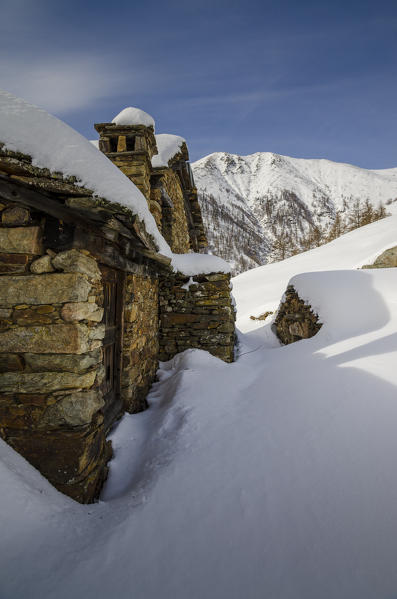 Ancient village (Gressoney Valley, Aosta Valley, Italian alps)