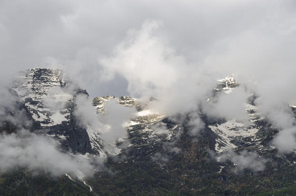 Peaks and clouds (Orco Valley, Gran Paradiso National Park, Piedmont, Italy, italian alps)