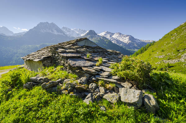 Old alpage in Valgrisenche, Aosta Valley, Italy, Italian alps