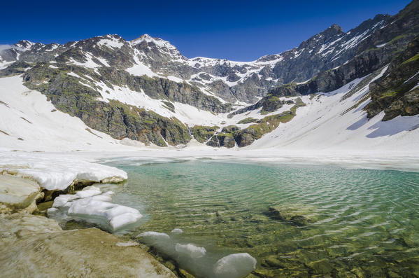 Lake of San Grato, Valgrisenche, Aosta Valley, Italy, Italian alps
