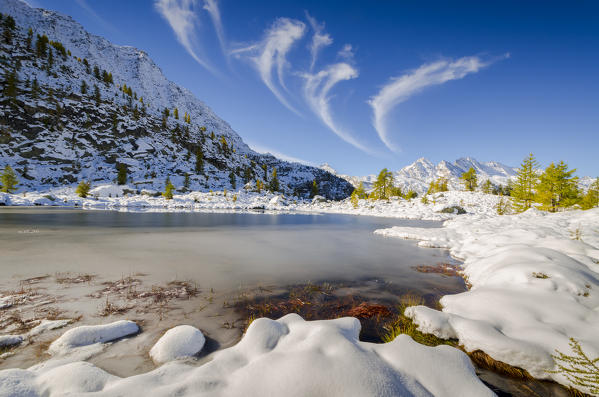 Bellagarda lake (Orco valley, Gran Paradiso National Park, Piedmont, Italy, Italian alps)