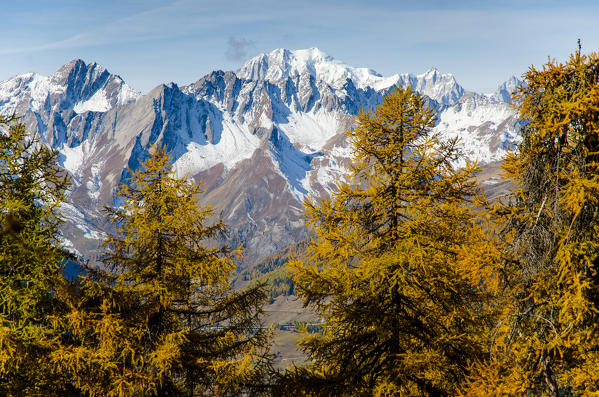 Mont Blanc seen from Gran San Bernardo Valley (Gran San Bernardo valley, Aosta valley, Italy)