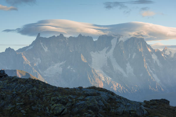 Dent du Geant and Grandes Jorasses, Aosta Valley, Italy, Italian alps