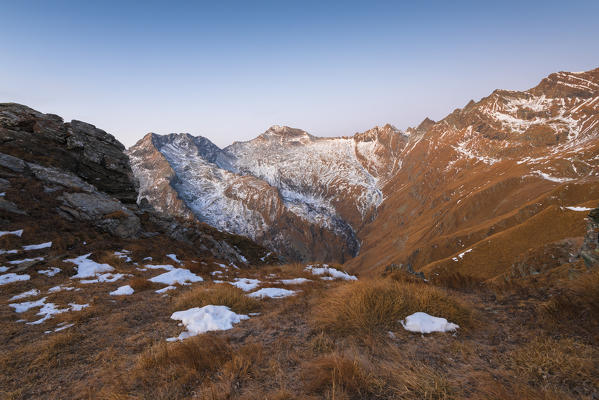 View of the head of Campiglia Valley, Valle Soana, Gran Paradiso National Park, Piedmont, Italy, Italian alps