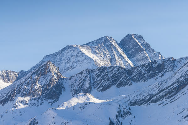 Torre di Lavina viewed from Pian di Teppe, Cogne Valley, Gran Paradiso National Park, Aosta Valley, Italian alps, Italy