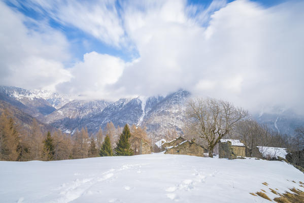 The abandoned village of Andorina, Valle Soana, Gran Paradiso National Park, Piedmont, Italian alps, Italy