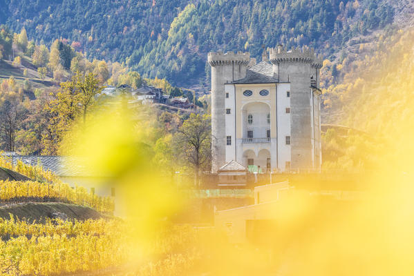 The castle of Aymavilles, Aosta Valley, Italian alps, Italy
