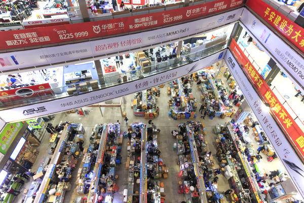 Interior of the HQ Mart one of the biggest mall selling electronic devices in Shenzhen, China