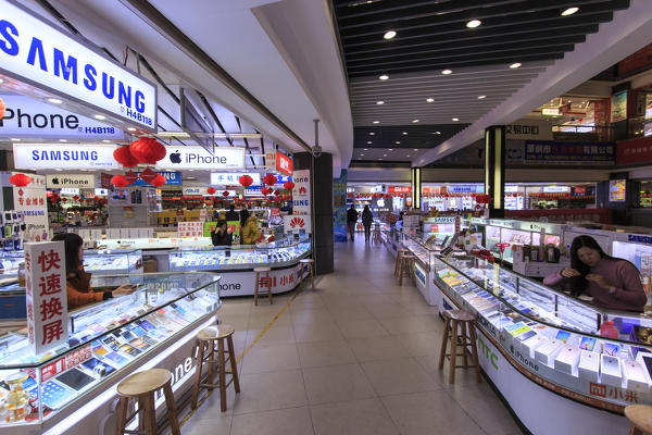 Interior of the HQ Mart one of the biggest mall selling electronic devices in Shenzhen, China