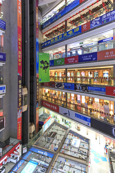 Interior of the HQ Mart one of the biggest mall selling electronic devices in Shenzhen, China
