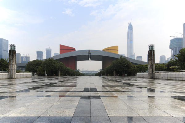 Detail of the Civic Center in Shenzhen, China