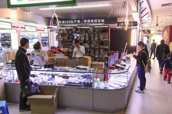 Interior of the HQ Mart one of the biggest mall selling electronic devices in Shenzhen, China