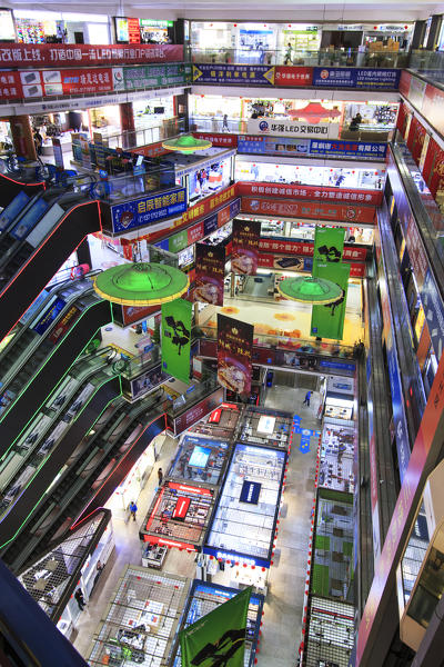 Interior of the HQ Mart one of the biggest mall selling electronic devices in Shenzhen, China
