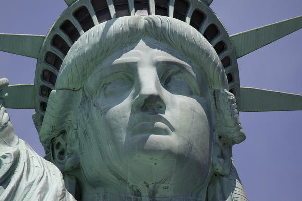 Close up of lady Liberty