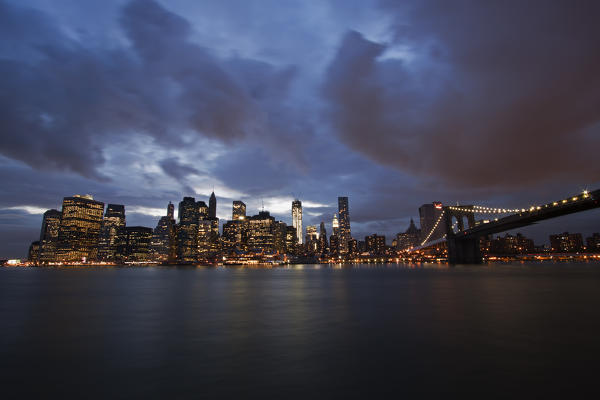 New York - Brooklyn Bridge and Lower Manhattan