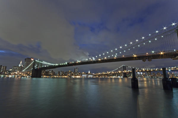 New York - Brooklyn Bridge and Lower Manhattan