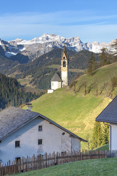 Europe, Italy, South Tyrol, St. Barbara chapel, Tolpei, La Valle, Val Badia, Dolomites