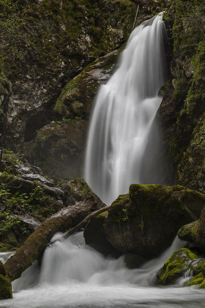 Pesio valley (Valle Pesio),Cuneo province,Marguareis park,Piedmont, Italy,Europe.  Gias Fontana waterfall 