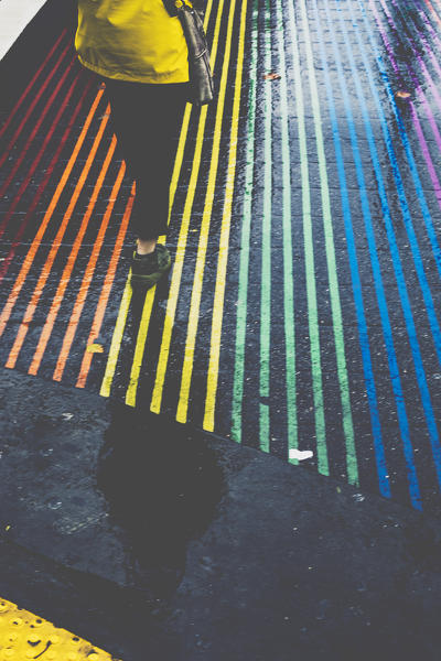 Castro pedestrian crossing, San Francisco, California, United States Of America