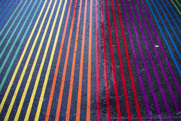 Castro pedestrian crossing, San Francisco, California, United States Of America