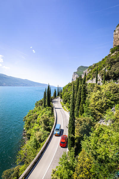 Gardesana occidentale road near Tremosine, Garda Lake, Lombardy, Italy