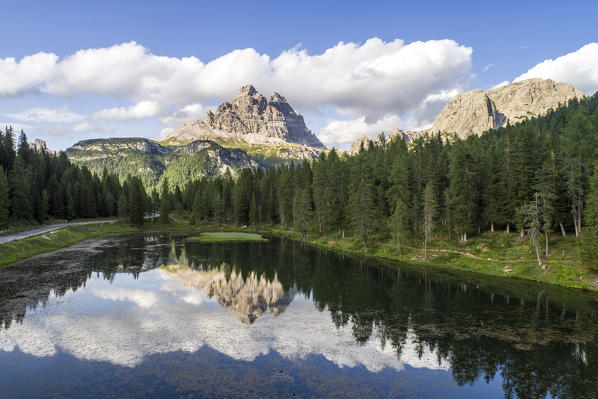 Tre cime di Lavaredo and Antorno Lake, Belluno province, Veneto, Italy.