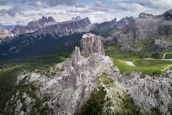 Cinque Torri natural Park, Cortina d'Ampezzo, Belluno province, Dolomites, Veneto, Italy